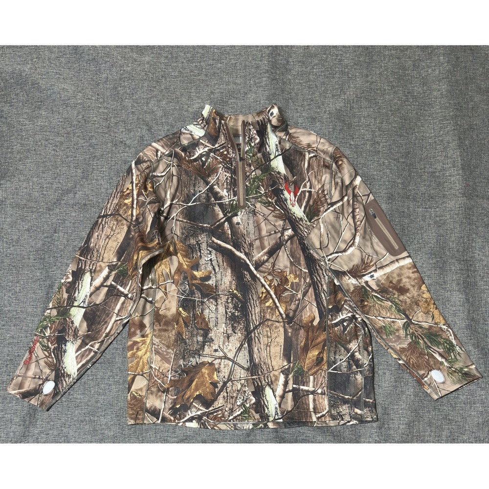 Badlands Mens 2XL Pullover Spectre Bio-Thermic Camo Quarter Zip